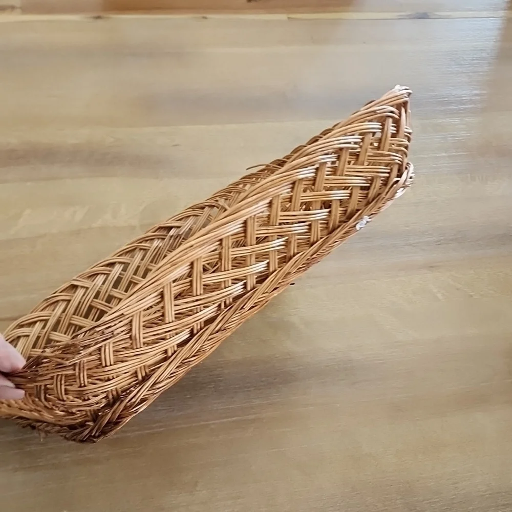 Vintage Straw Rectangular Basket